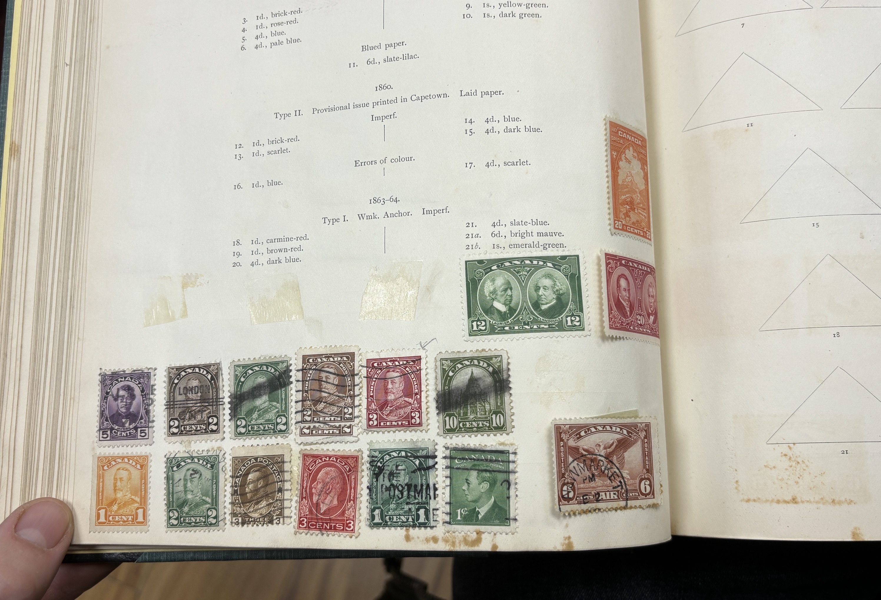 The Imperial Postage Stamp Album in three volumes, containing a stamp collection which includes some early stamps from Great Britain and the Empire, a Penny Black, early penny reds, and twopenny blues, etc. together with